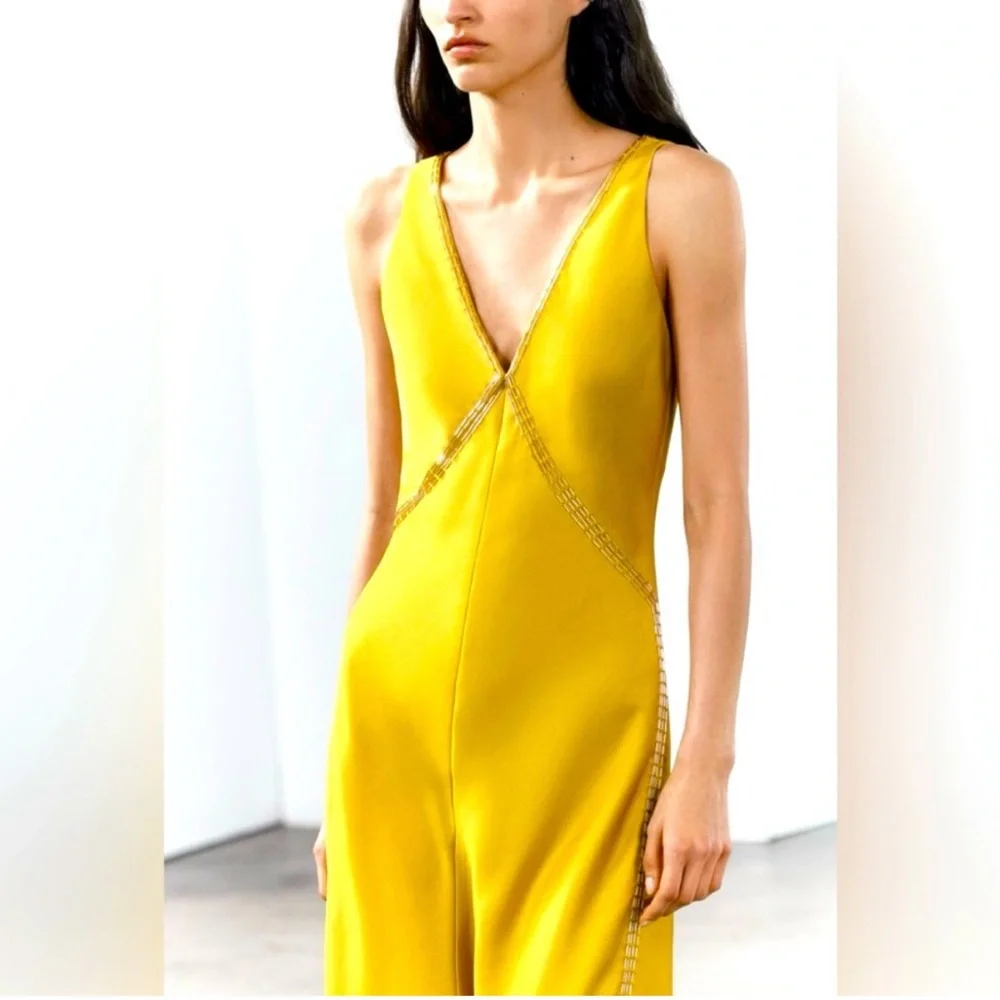 Zara ZW Collection Satin Effect Dress Size S - Picture 3 of 13